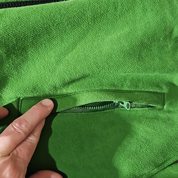 The North Face Sweatshirt Mock Collar, Full Front Zip, Green/Grey - Picture 5 of 15